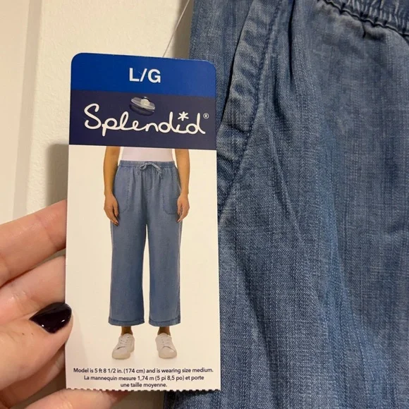 Splendid Denim Blue Relaxed Pants - just wrinkly - Picture 3 of 4